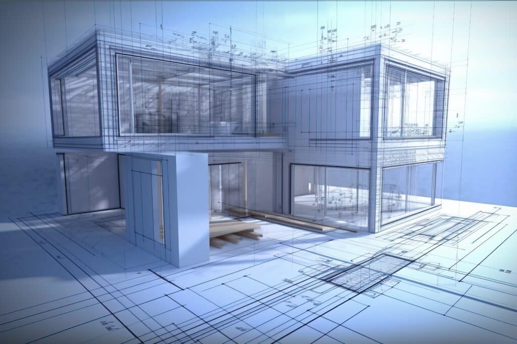 architecture 3d blueprints representation generative ai